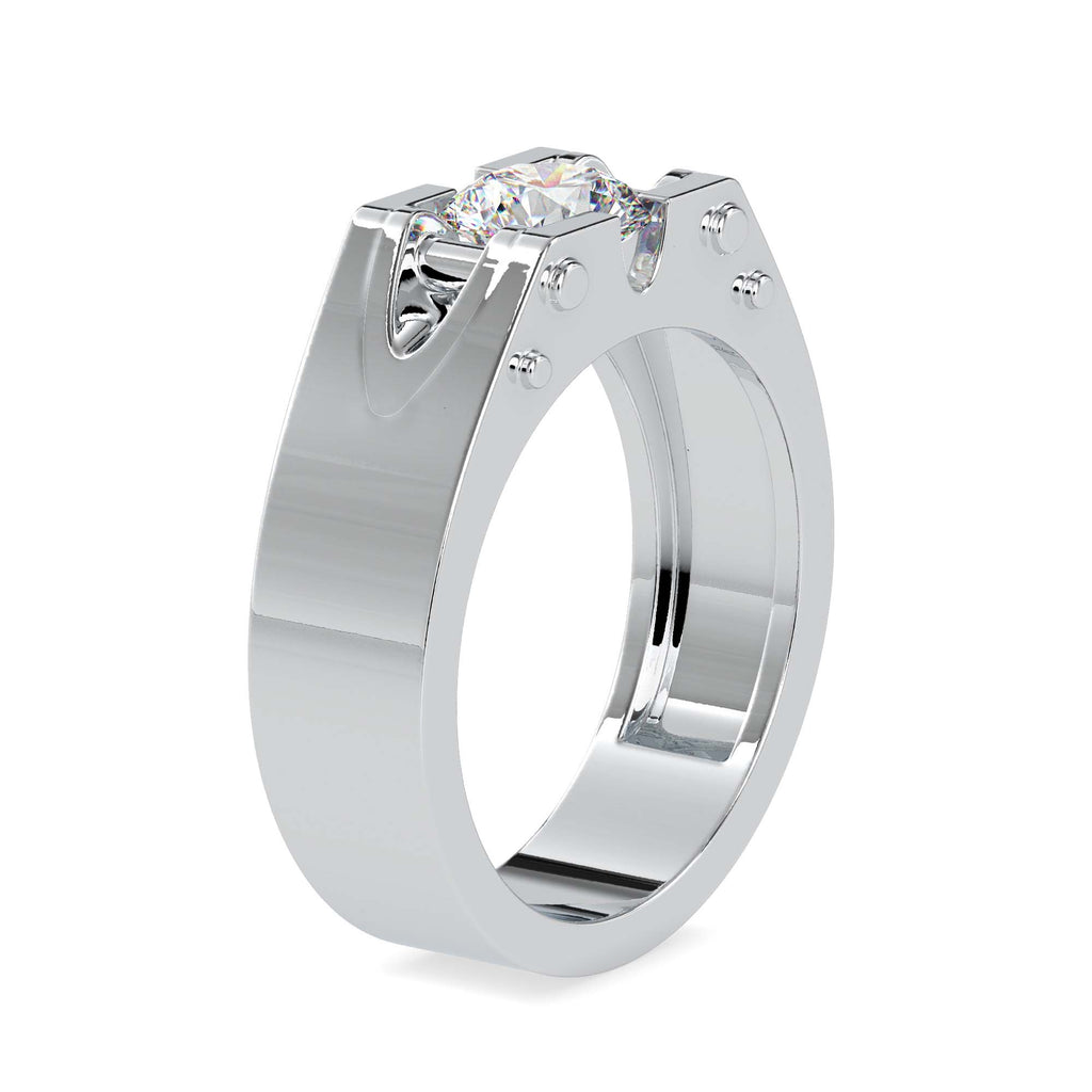 Jordan 1.01ct Round Moissanite Solitaire Ring for women by Cutiefy