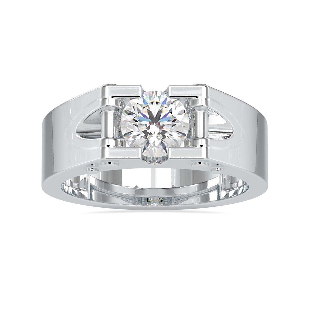 Jordan 1.01ct Round Moissanite Solitaire Ring for women by Cutiefy