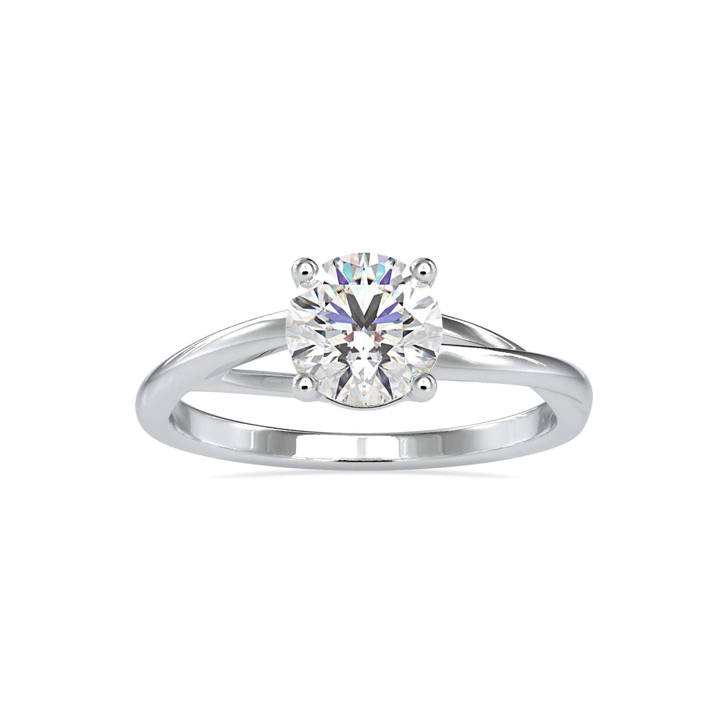 Melaine 1.19ct Round Moissanite Solitaire Ring for women by Cutiefy
