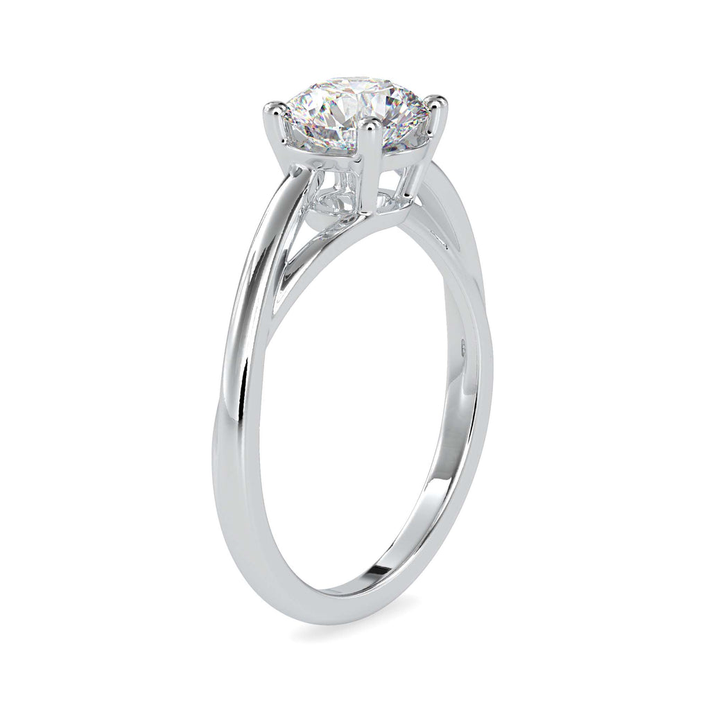 Melaine 1.19ct Round Moissanite Solitaire Ring for women by Cutiefy