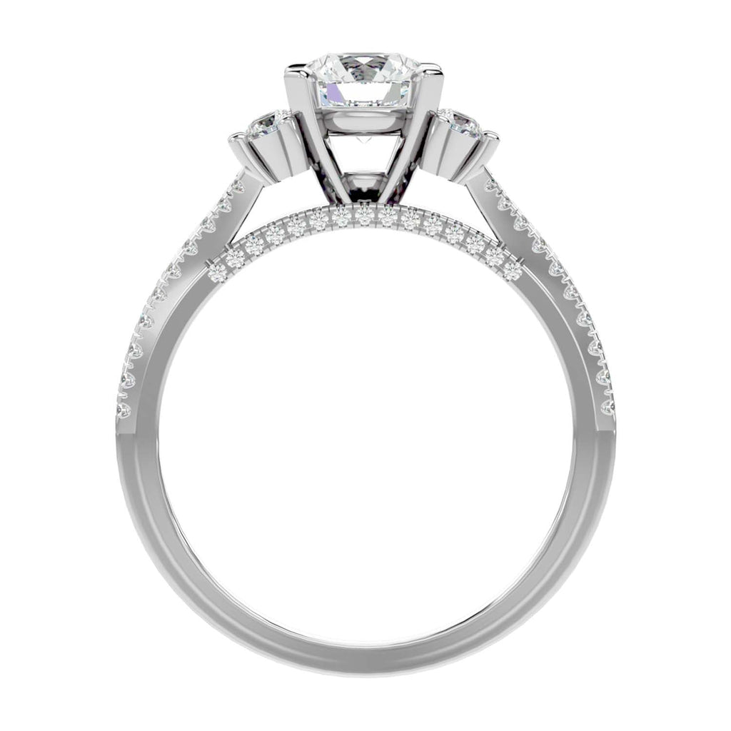 Natasha 1.191ct Round Moissanite Engagement Ring for women by Cutiefy