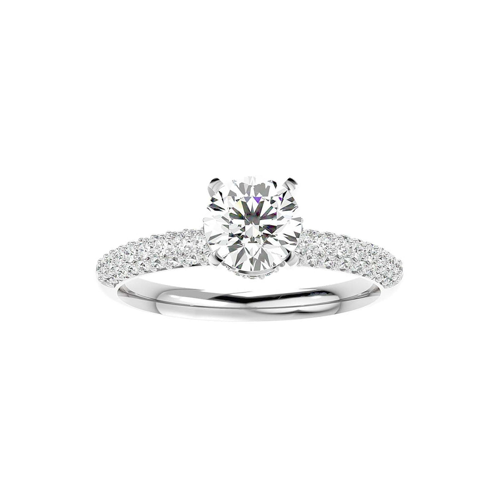 Tender 1.217ct Round Moissanite Engagement Ring for women by Cutiefy