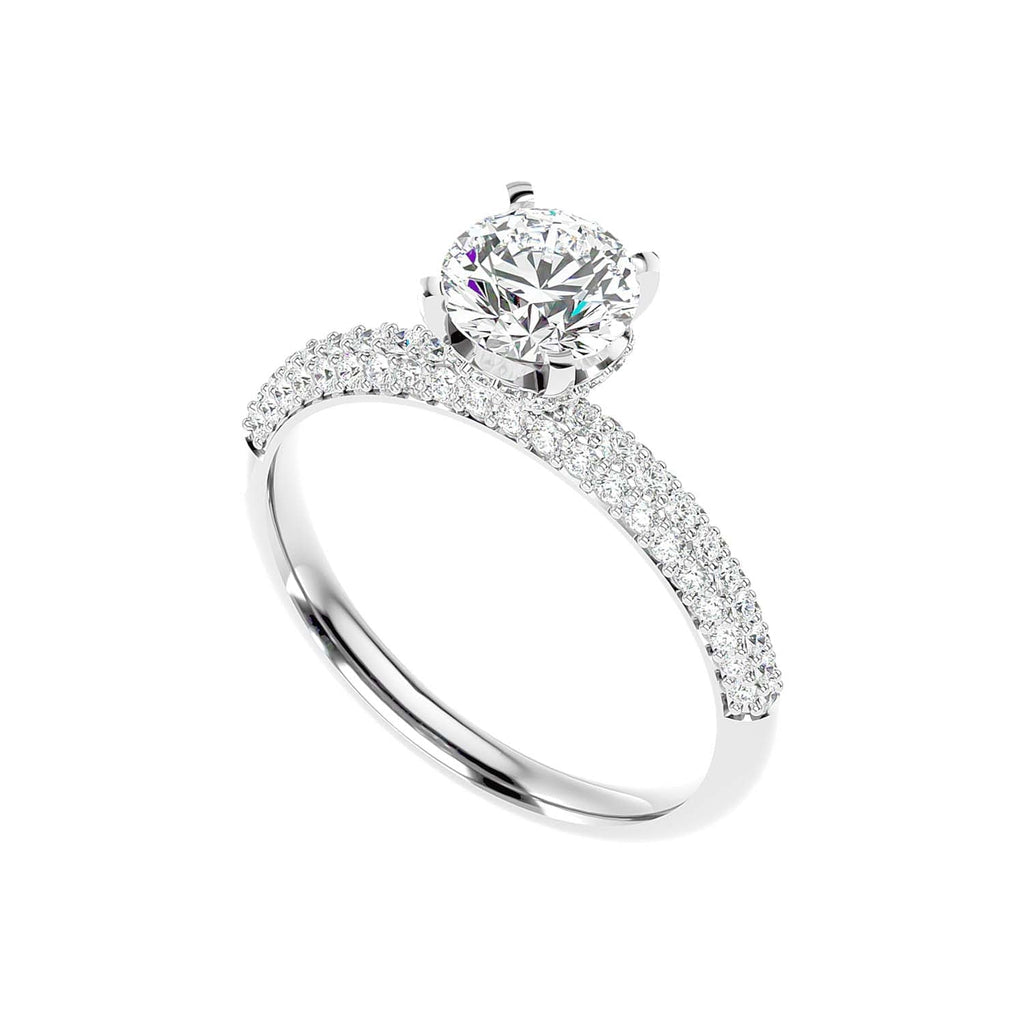 Caroline 1.064ct Round Moissanite Engagement Ring for women by Cutiefy