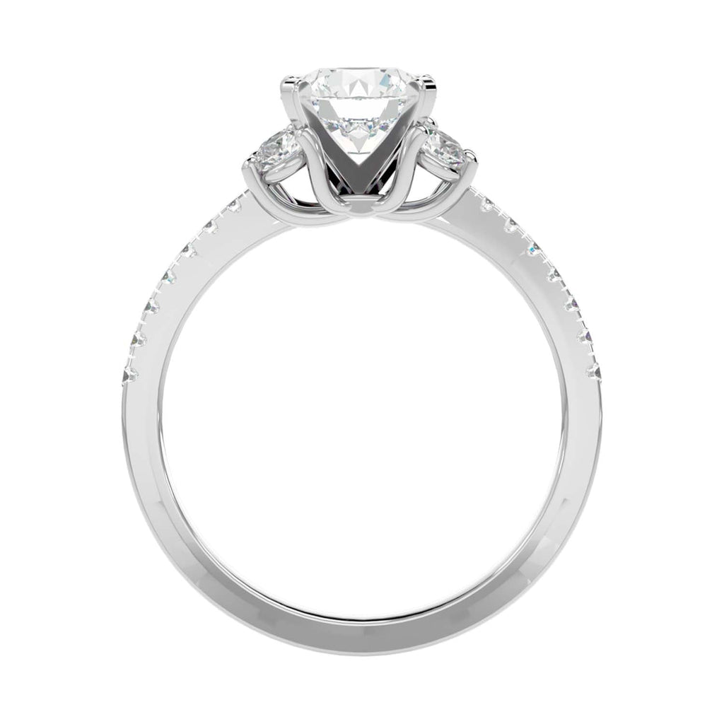 Alba 1.37ct Round Moissanite Engagement Ring for women by Cutiefy