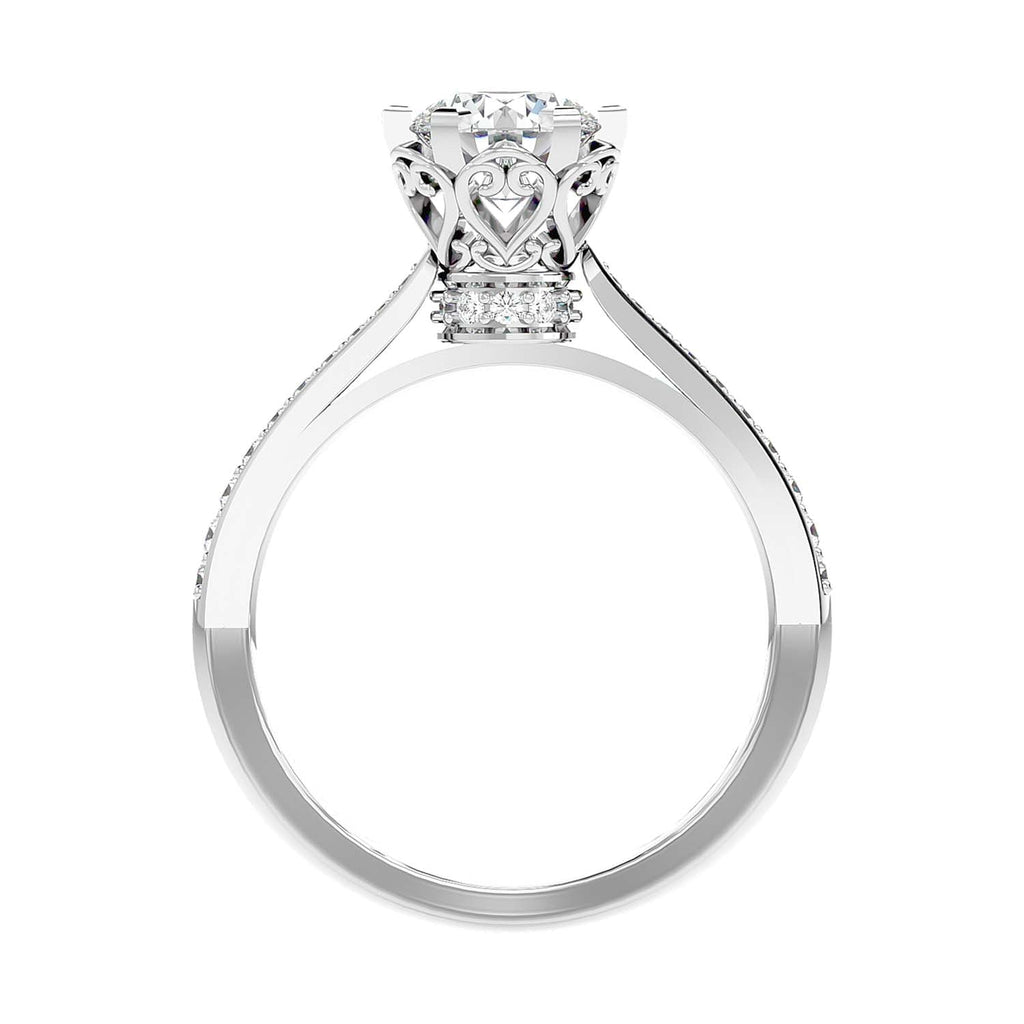Lamour 1.217ct Round Moissanite Engagement Ring for women by Cutiefy