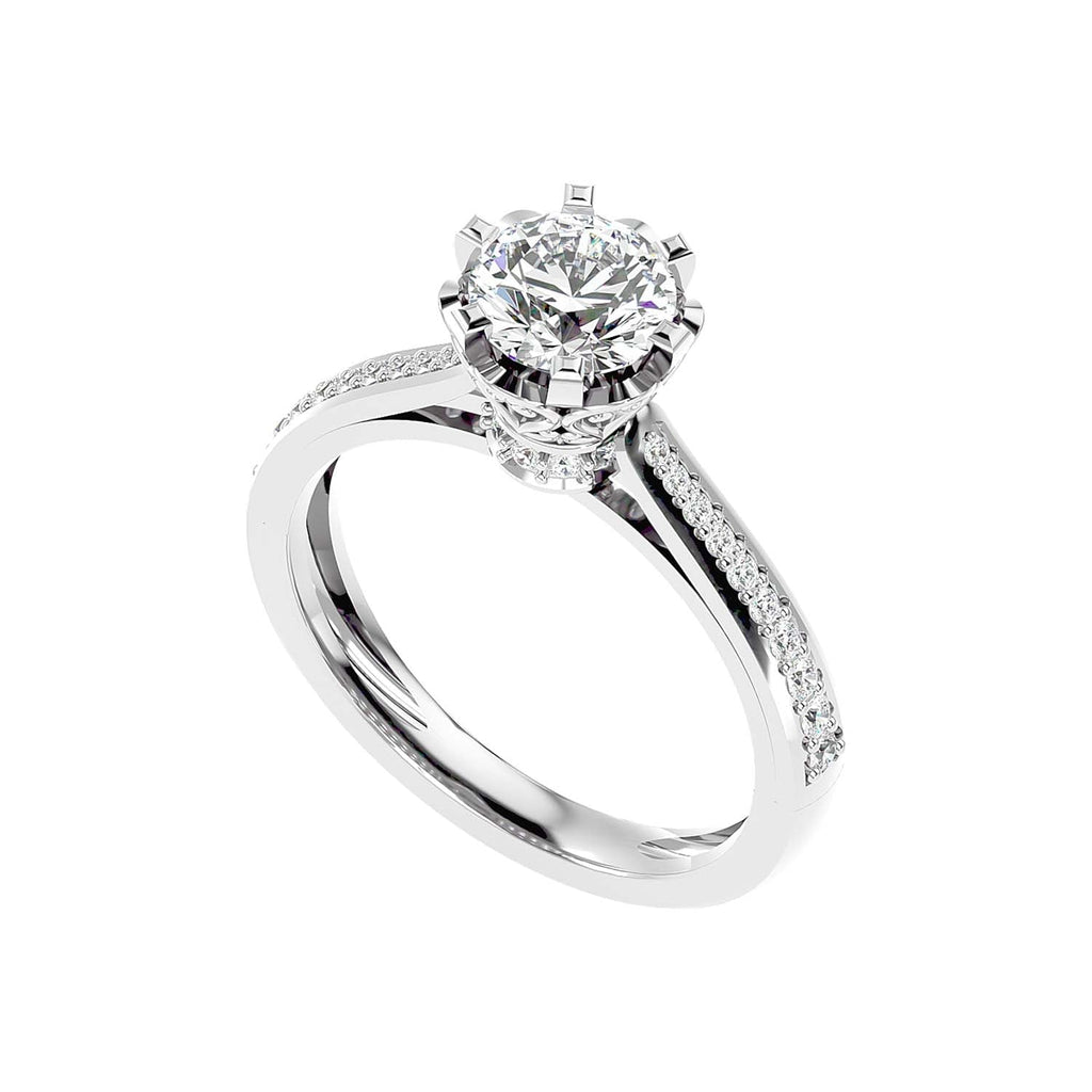 Lamour 1.217ct Round Moissanite Engagement Ring for women by Cutiefy