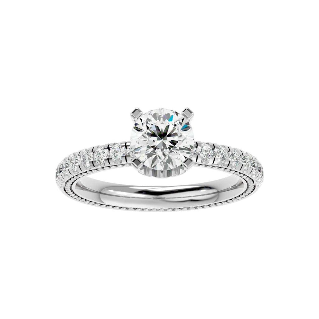 Steffi 1.415ct Round Moissanite Engagement Ring for women by Cutiefy