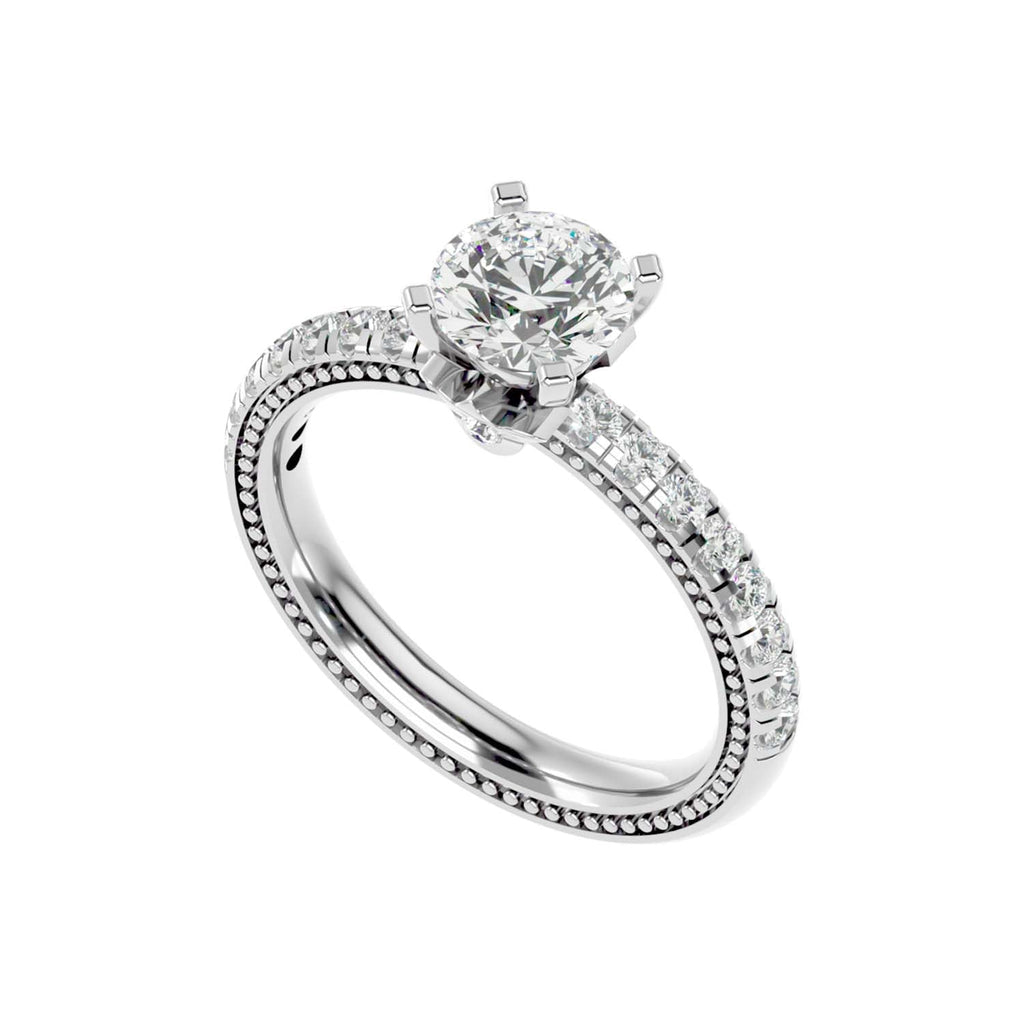 Steffi 1.415ct Round Moissanite Engagement Ring for women by Cutiefy