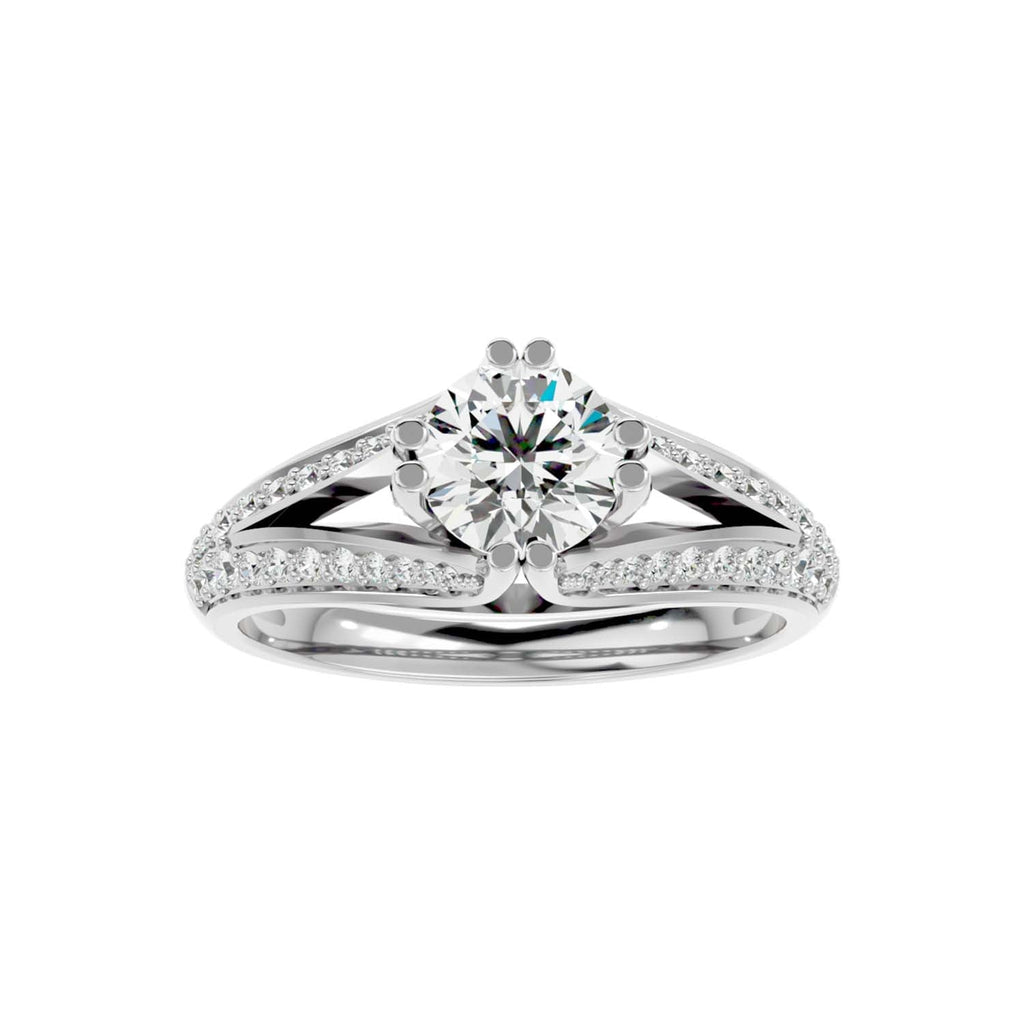Breit 1.308ct Round Moissanite Engagement Ring for women by Cutiefy