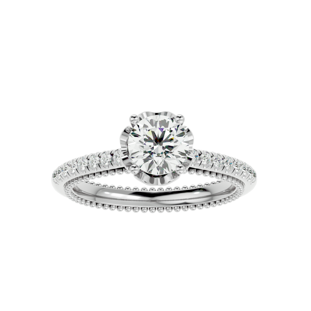 Xila 1.26ct Round Moissanite Engagement Ring for women by Cutiefy