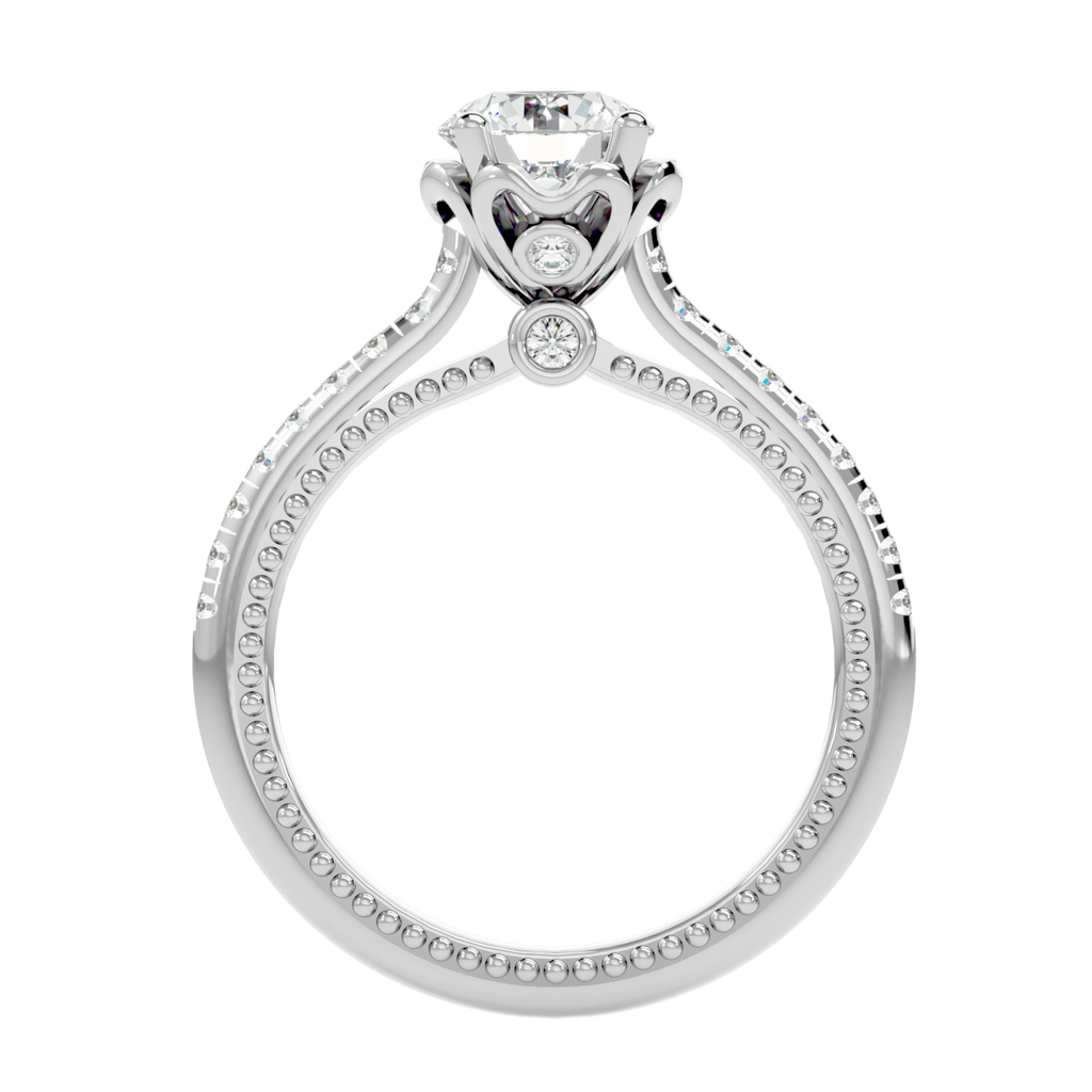 Xila 1.26ct Round Moissanite Engagement Ring for women by Cutiefy