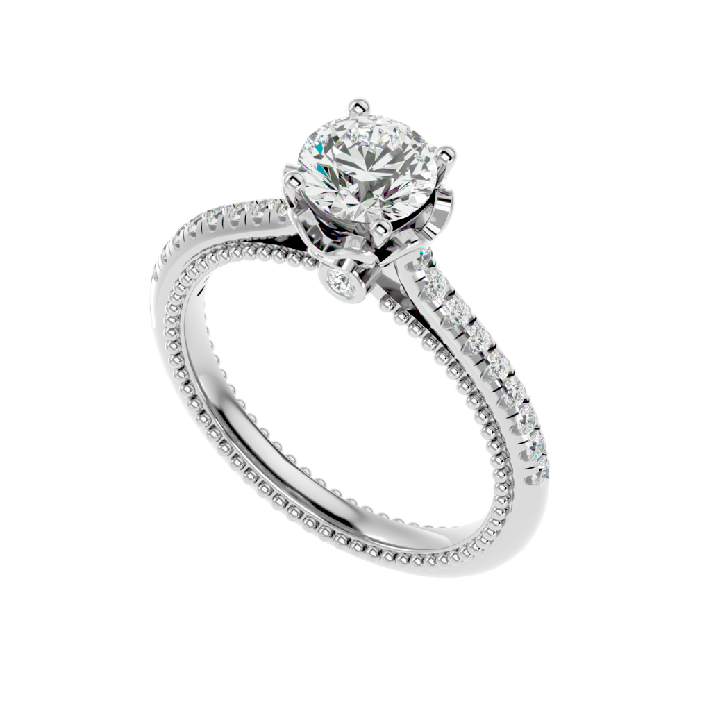 Xila 1.26ct Round Moissanite Engagement Ring for women by Cutiefy