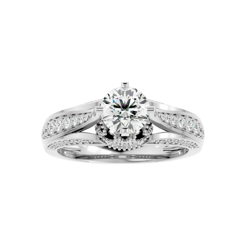 Skewi 1.299ct Round Moissanite Engagement Ring for women by Cutiefy