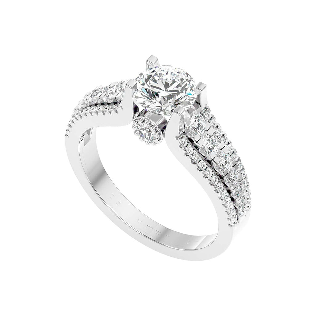 Trancy 1.637ct Round Moissanite Engagement Ring for women by Cutiefy