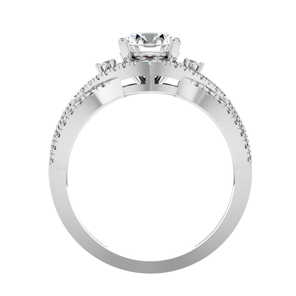 Cuerda 1.367ct Round Moissanite Halo Ring for women by Cutiefy
