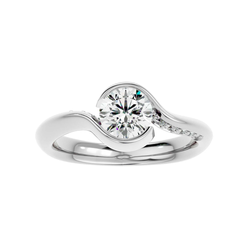 Golvend 1.155ct Round Moissanite Solitaire Ring for women by Cutiefy