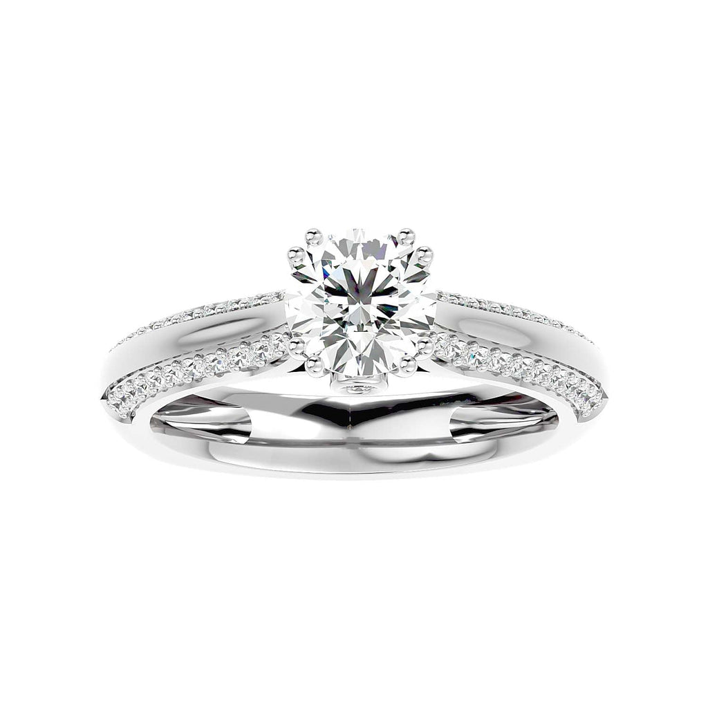 Elegans 1.274ct Round Moissanite Engagement Ring for women by Cutiefy