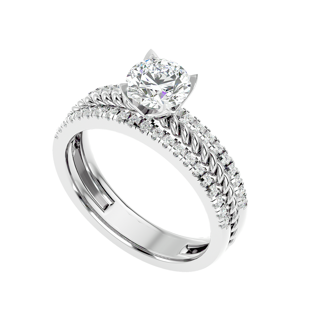 Reb 1.30ct Round Moissanite Engagement Ring for women by Cutiefy