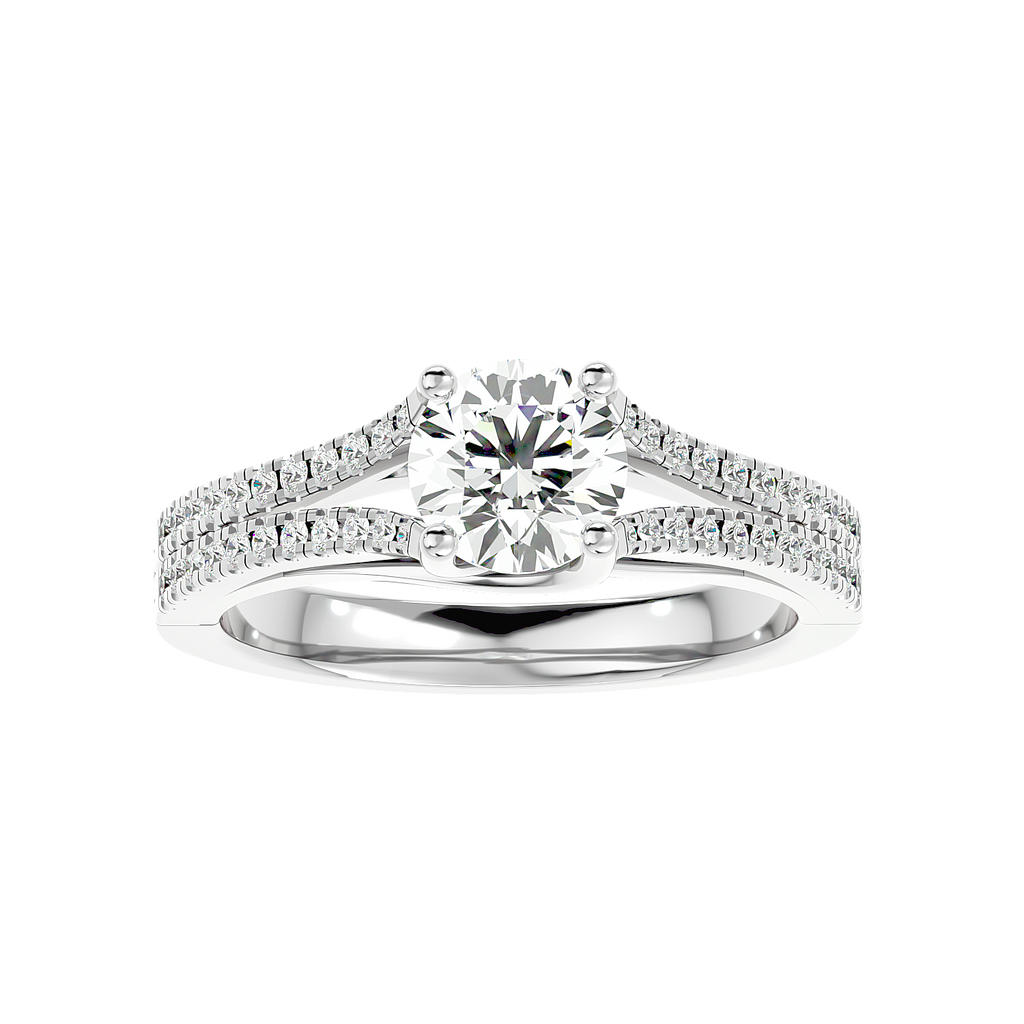 Nqra 1.233ct Round Moissanite Engagement Ring for women by Cutiefy