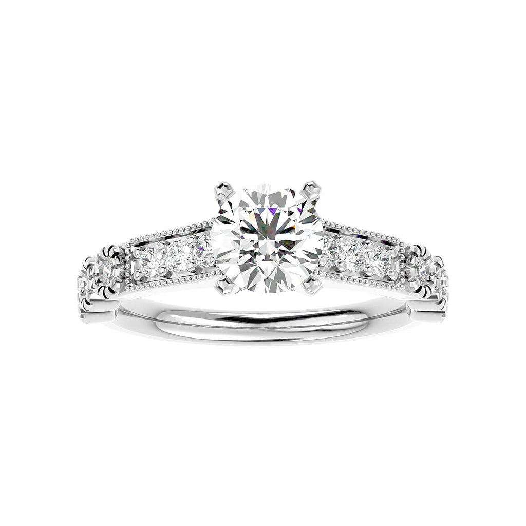 Ziam 1.31ct Round Moissanite Engagement Ring for women by Cutiefy