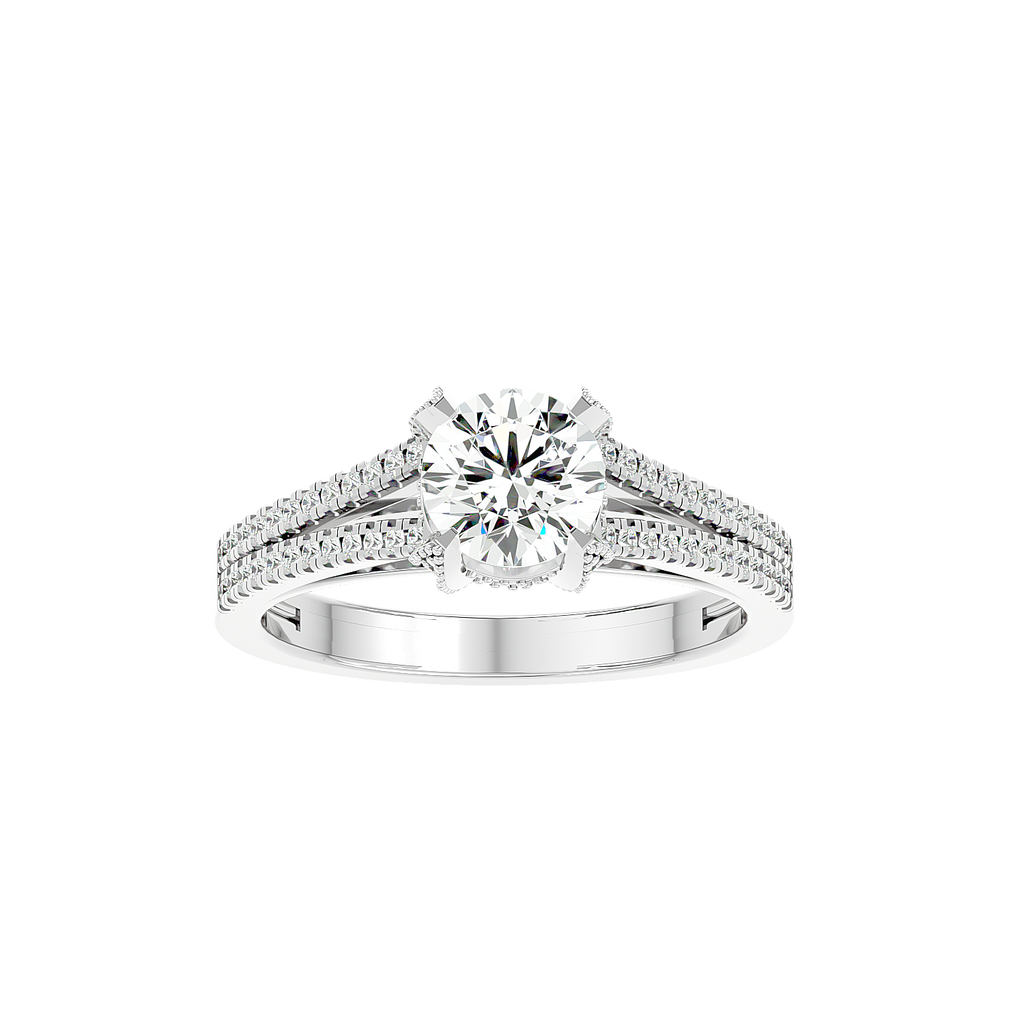 Oziv 1.297ct Round Moissanite Engagement Ring for women by Cutiefy