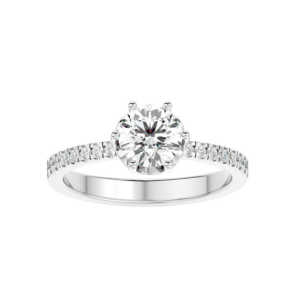 Classique 1.28ct Round Moissanite Engagement Ring for women by Cutiefy