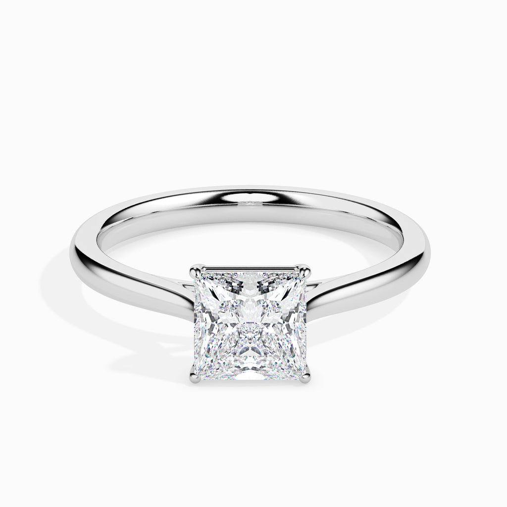 Eswaria 1ct Princess Moissanite Solitaire Ring for women by Cutiefy