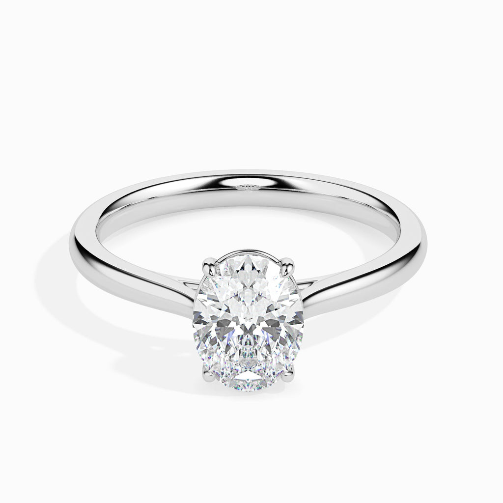 Kanti 2ct Oval Moissanite Solitaire Ring for women by Cutiefy