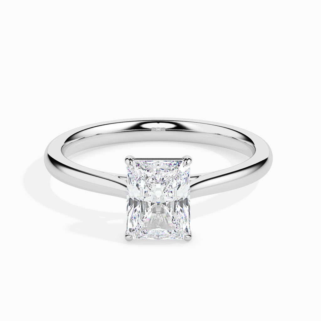 Abja 1ct Radiant Moissanite Solitaire Ring for women by Cutiefy