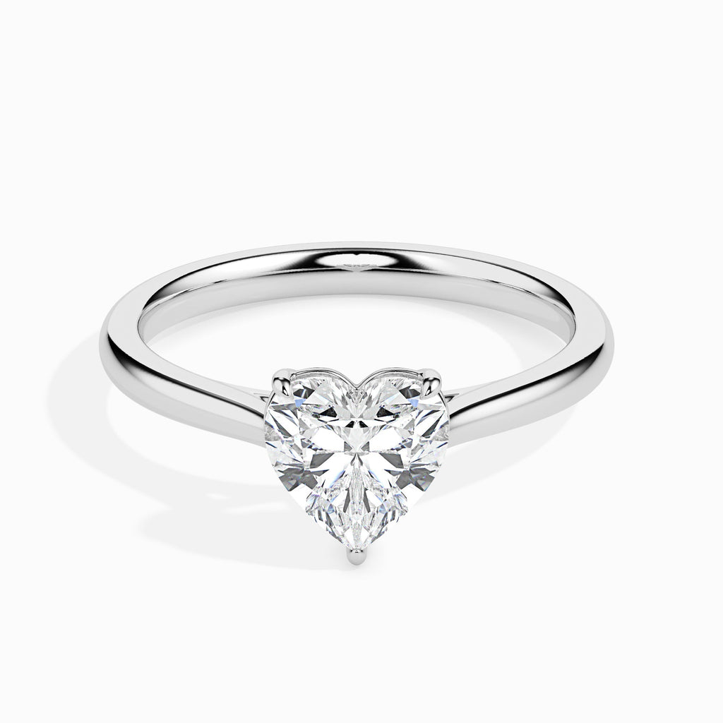 Breathe 0.5ct Heart Moissanite Solitaire Ring for women by Cutiefy