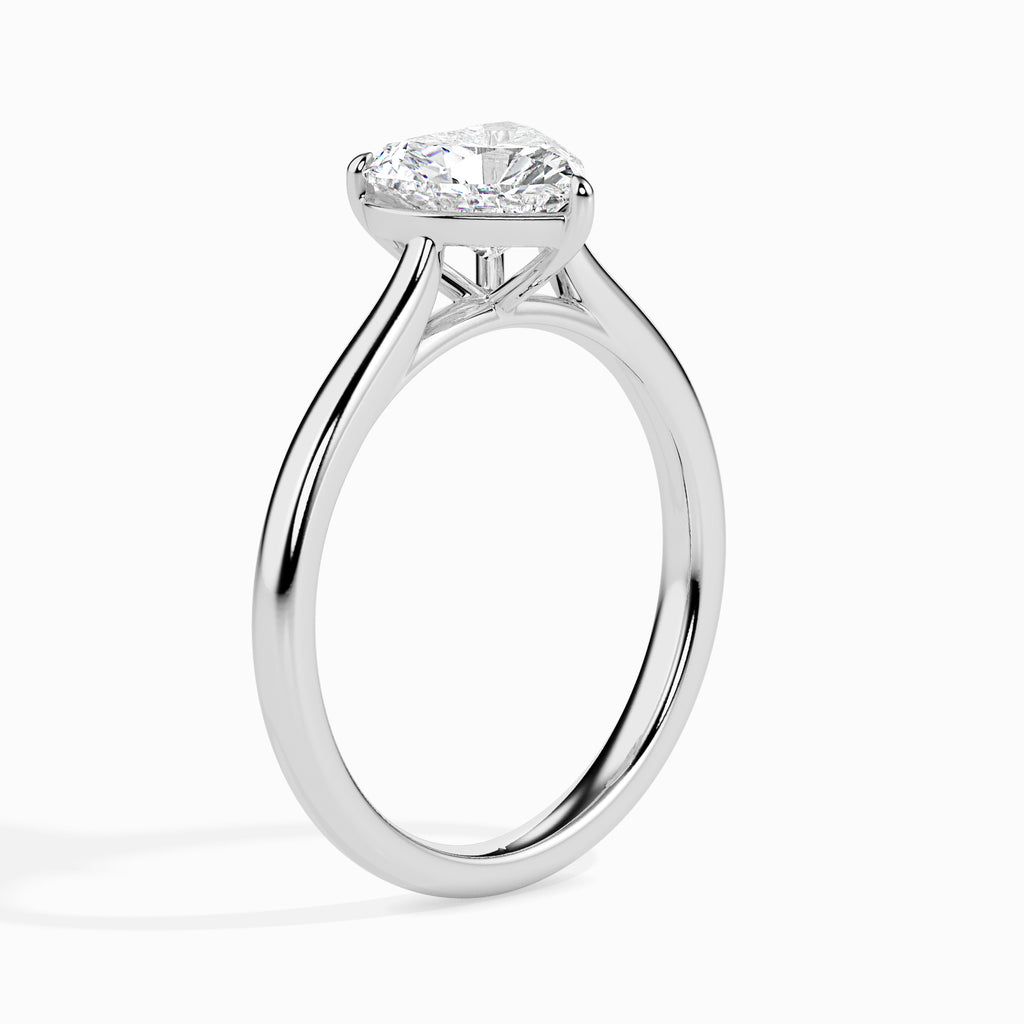 Aham 1ct Heart Moissanite Solitaire Ring for women by Cutiefy