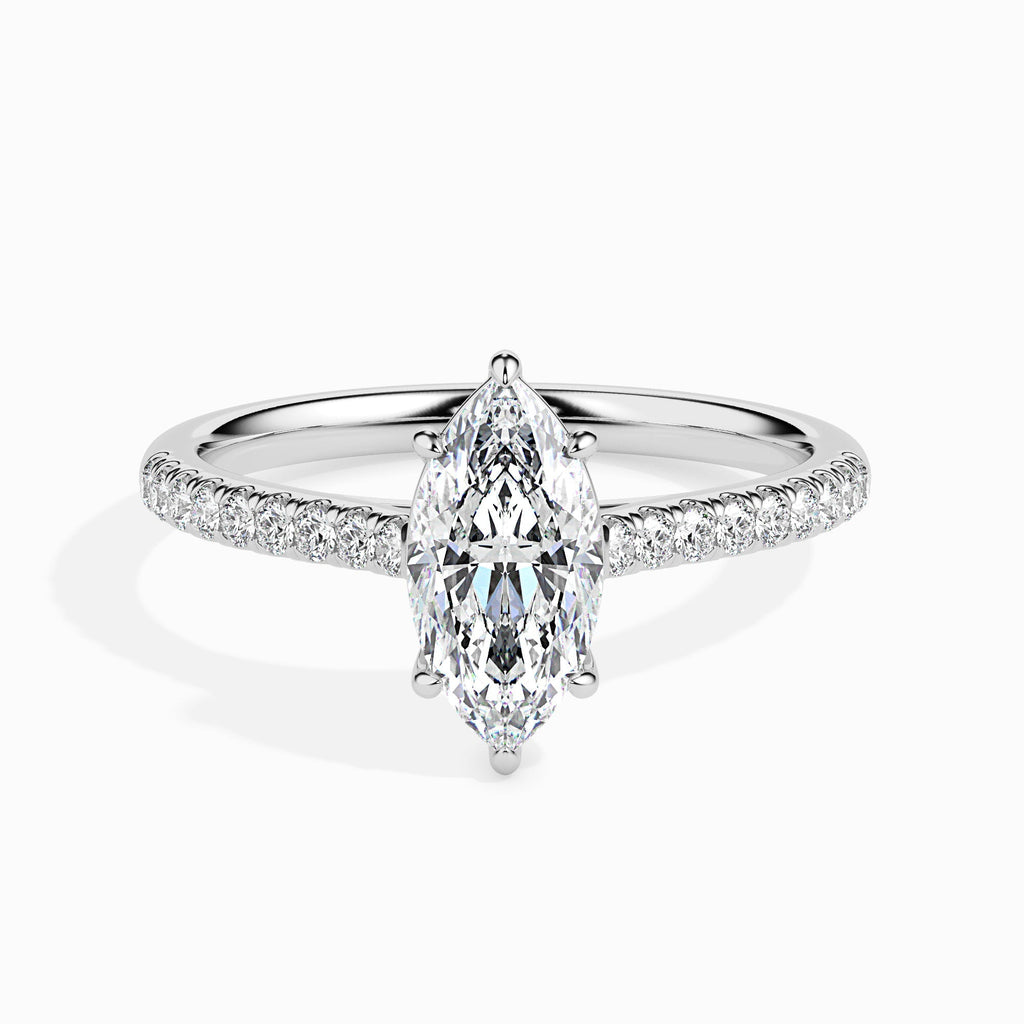 Aesthetic 2.18ct Marquise Moissanite  Engagement Ring for women by Cutiefy