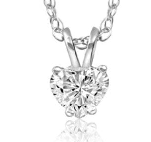 1ct Heart Solitaire Pendant for women by Cutiefy