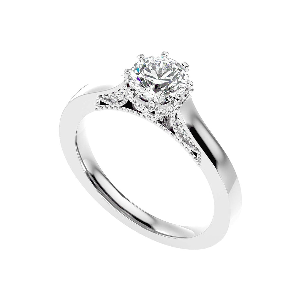 Caroline 1.064ct Round Moissanite Engagement Ring for women by Cutiefy