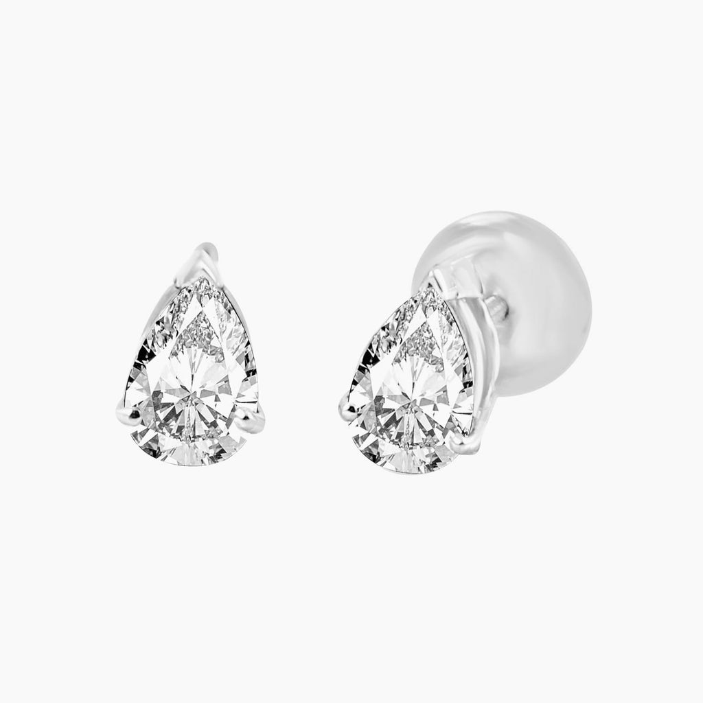 1.38ct Pear Moissanite Stud Earrings for women by Cutiefy