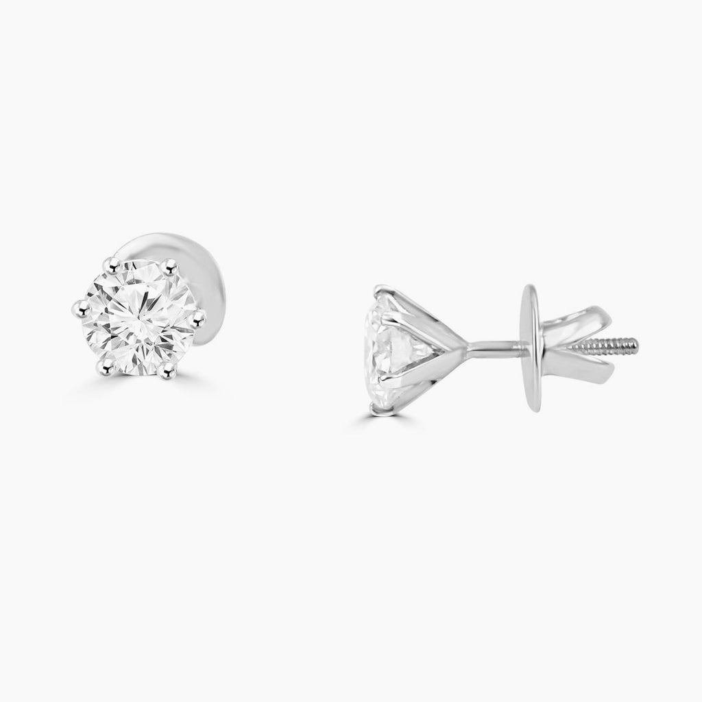3.00ct Round Moissanite Stud Earrings for women by Cutiefy