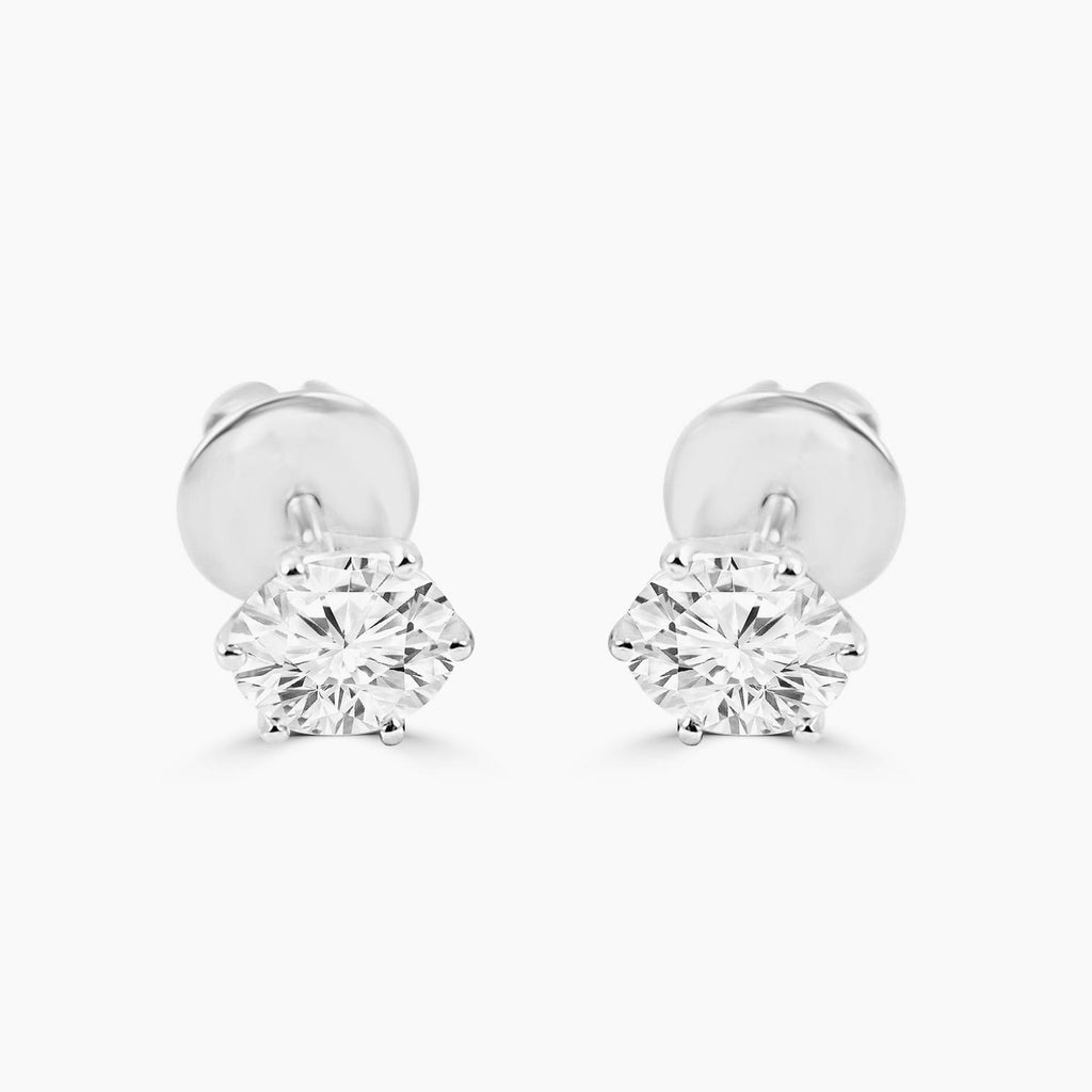 1.38ct Round Moissanite Stud Earrings for women by Cutiefy