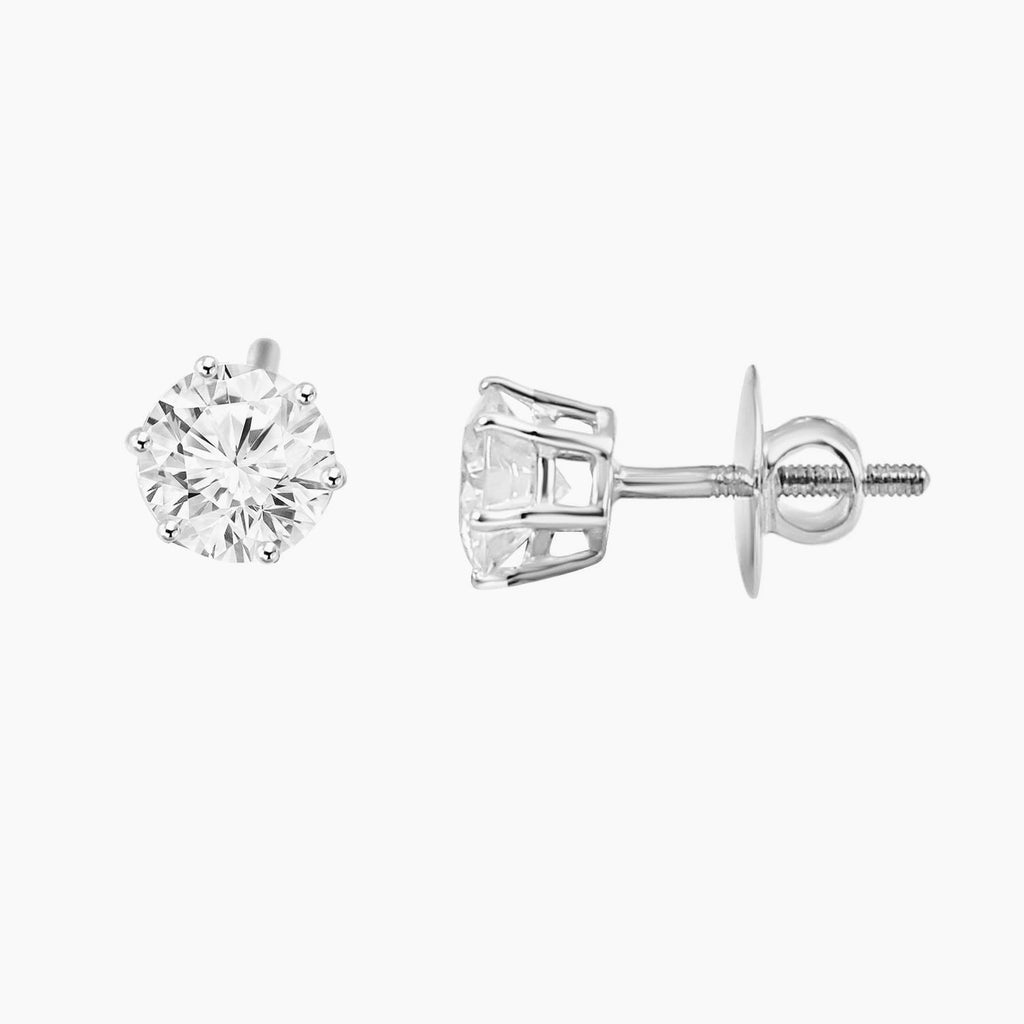 3.00ct Round Moissanite Stud Earrings for women by Cutiefy