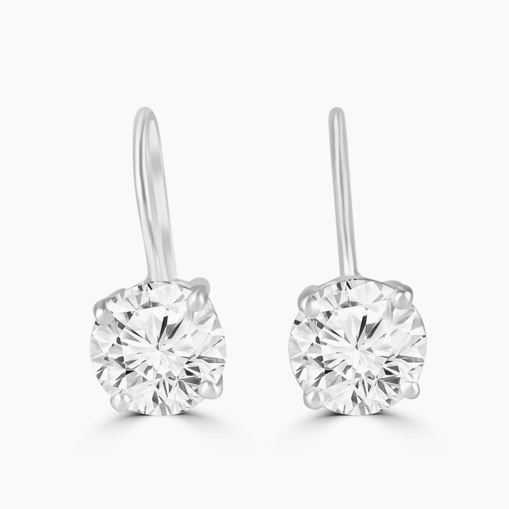 0.80ct Round Moissanite Bali Earrings for women by Cutiefy