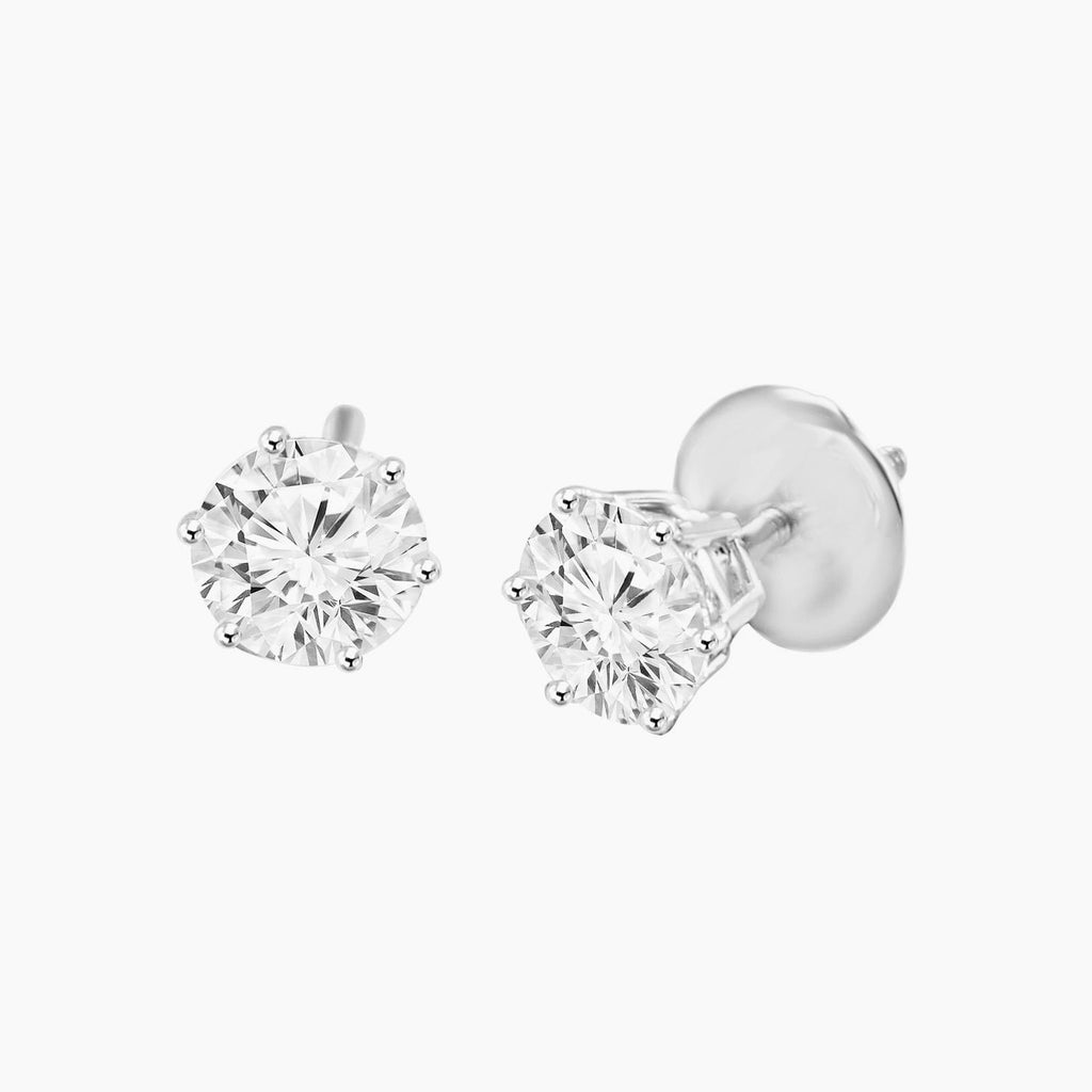 6.00ct Round Moissanite Stud Earrings for women by Cutiefy